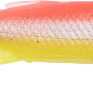 57489574915749357495 SG LB 3D Fat Minnow T Tail YR Fluo scaled YUM 4.5 pulse