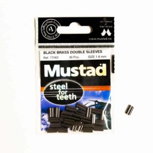 blackrassdouble Mustad black brass double sleeves