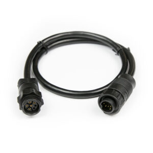 Lowrance anturijohdon adapteri: Anturissa 7pin sininen liitin -> laitteessa 9 pin musta liitin