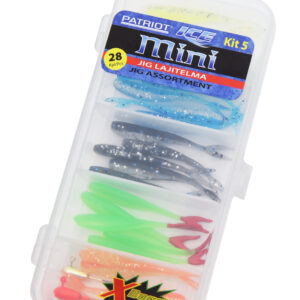 Patriot Ice Mini pilkkijigilajitelma 28kpl (25 jigiä, 2 morria ja vieherasia) PI-JIG-KIT-05