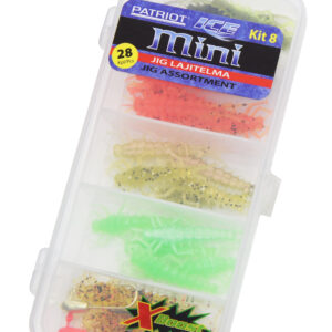 Patriot Ice Mini pilkkijigilajitelma 28kpl (25 jigiä, 2 morria ja vieherasia) PI-JIG-KIT-08