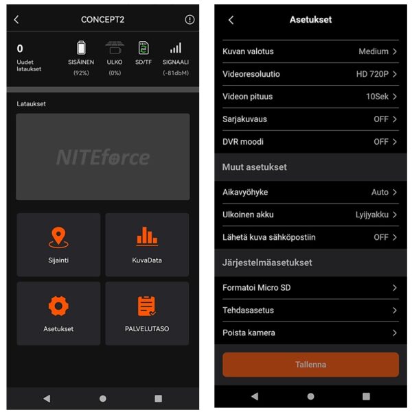 NITEforce-Concept-2-APP-sovellusnakymia NITEforce-Concept-2-APP-sovellusnakymia
